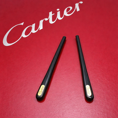 NEW! Cartier Temple Tips Burgundy Gold Replacement Parts - $49 / Pair (2 Pieces)
