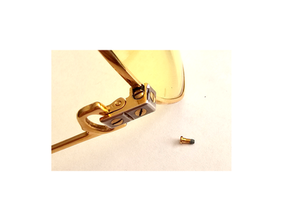 NEW! Auth Cartier Screws for Vendome - Gold/Silver - One Pair/2 pics