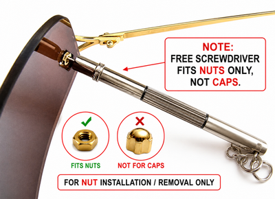 New! Arch Shape Cartier Screws- Gold/Silver - $45/each + Free Screwdriver