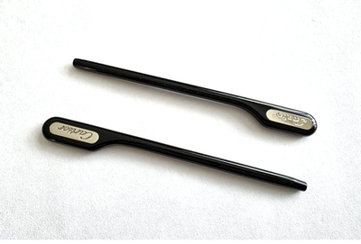 Authentic Cartier Silver/Black Temple Tips Replacement for Cartier Glasses Pair