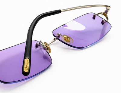 NEW! Cartier Temple Tips Burgundy Gold Replacement Parts - $49 / Pair (2 Pieces)