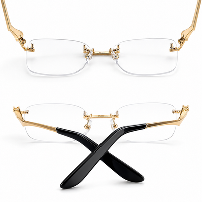 NEW! Auth Cartier Gold Panthere Glasses CT01200