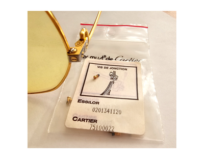 Authentic Cartier Eyeglass Hinge Screws Replacement Gold Silver