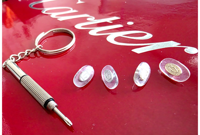 Cartier Eyeglasses Nose Pads Replacement Small + Free Screwdriver