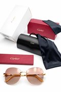 Authentic Cartier Gold Sunglasses CT00915S