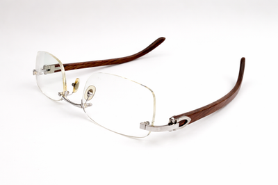 Luxury Vintage Cartier Bubinga Wood Eyewear – Authentic – Made in France