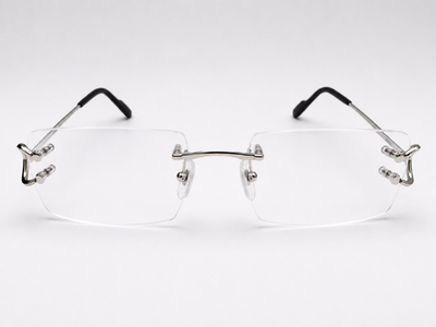 NEW Authentic Cartier CT0344O Silver Geometric Eyeglasses