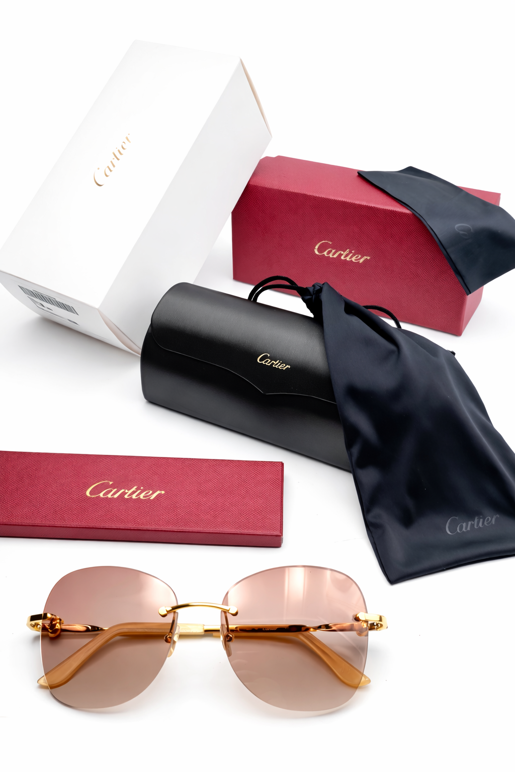 Authentic Cartier Gold Sunglasses CT00915S
