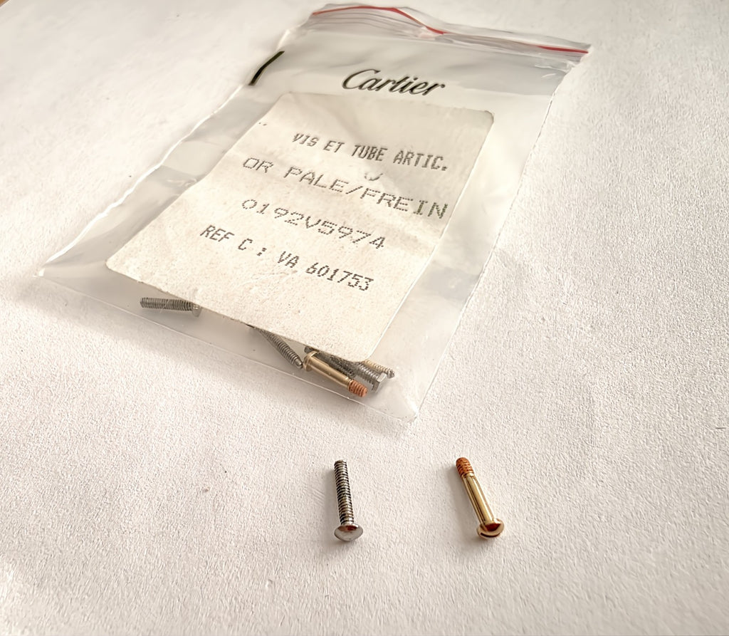 NEW! Auth Cartier Replacement/Spare Parts Screws - Free silicone caps & washers
