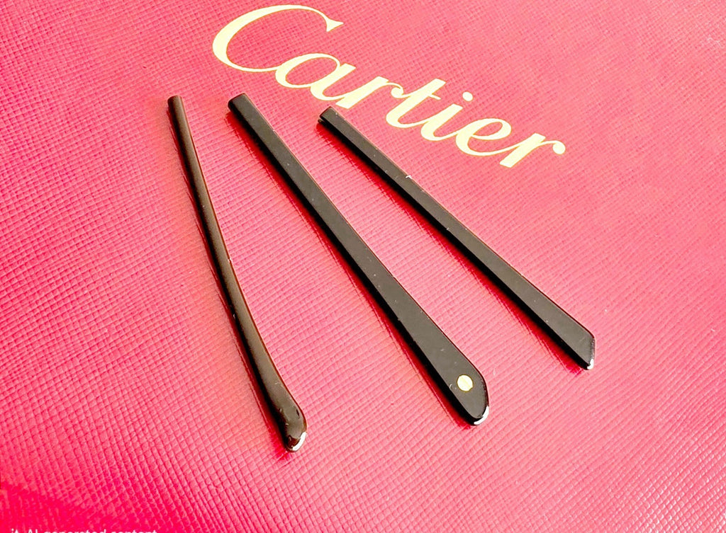 Genuine Cartier Temple Tips Replacement Ends A B C Black New Pair