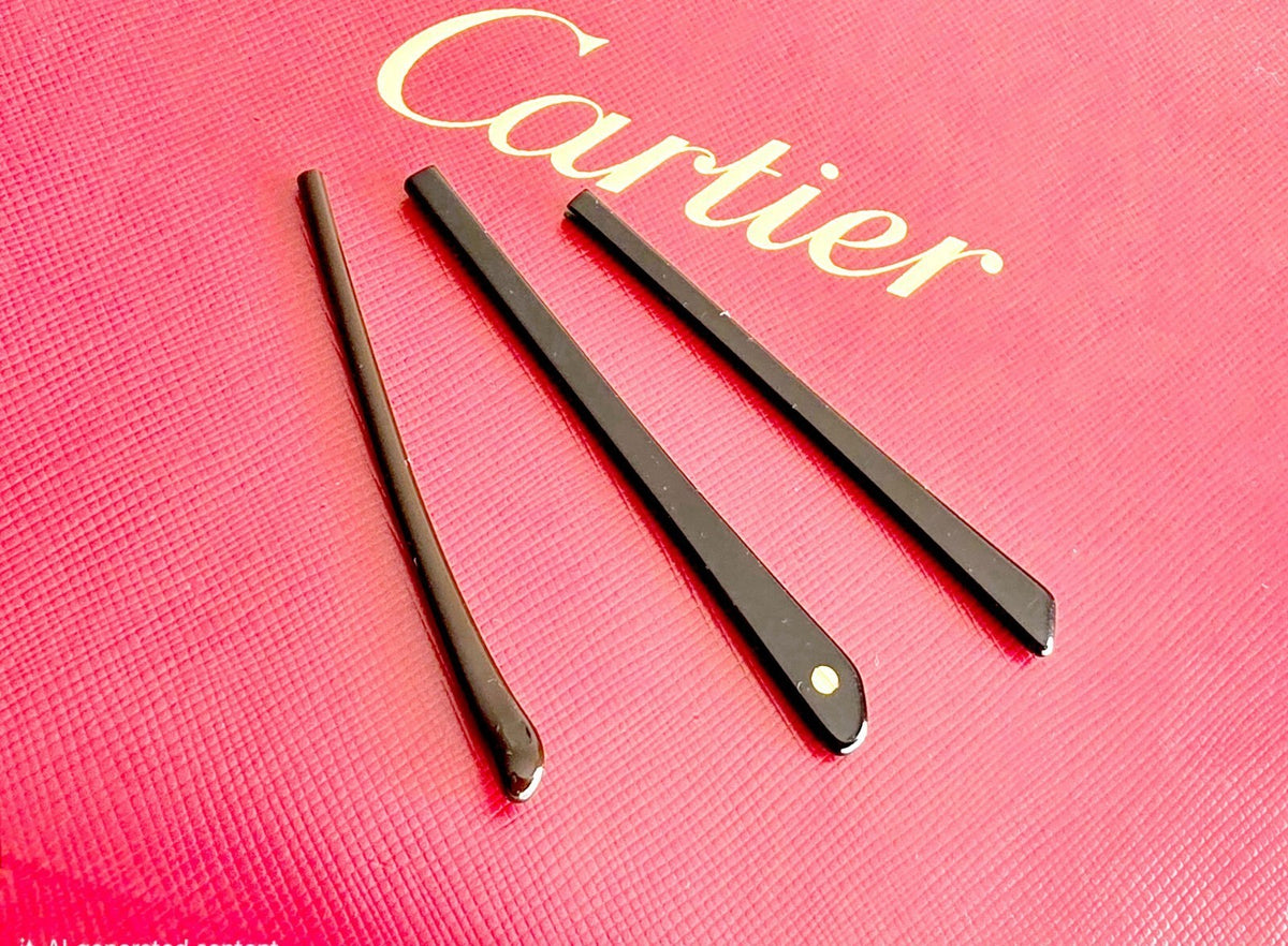Genuine Cartier Temple Tips Replacement Ends A B C Black New Pair