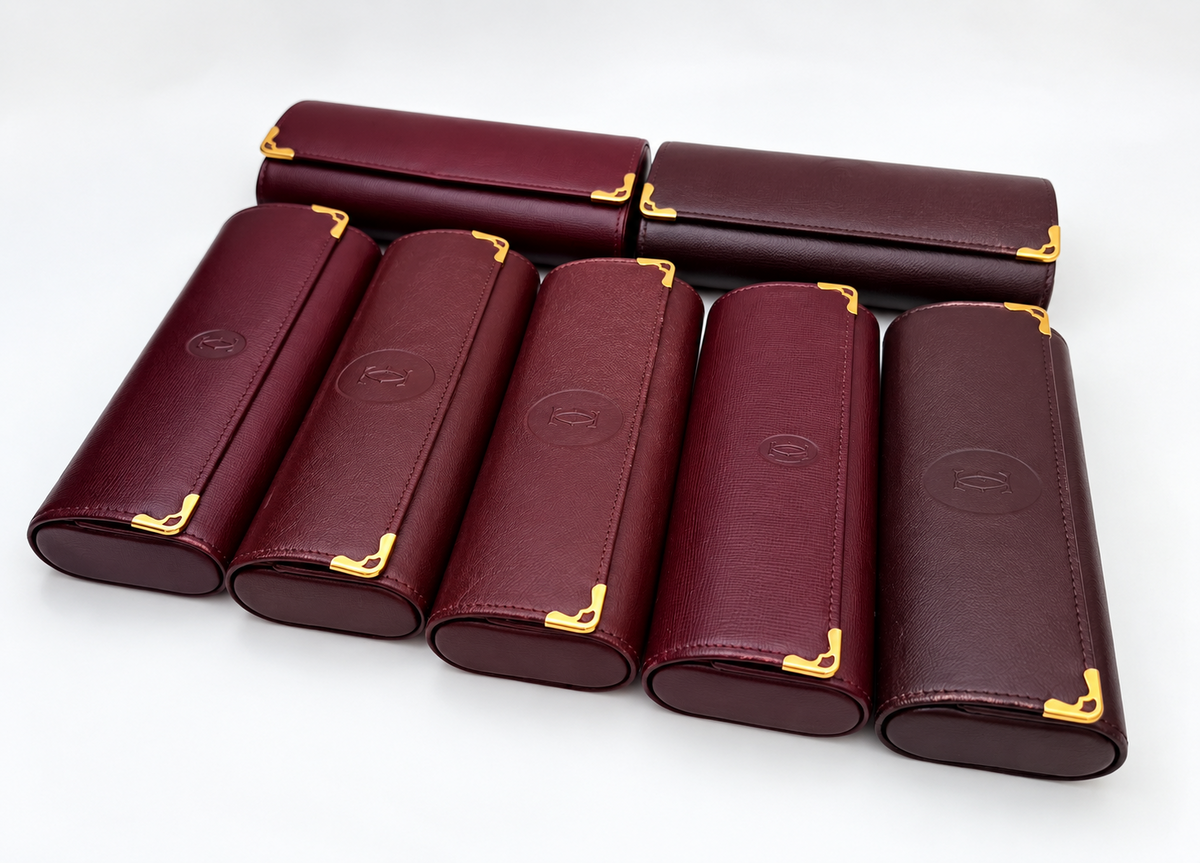 Vintage Cartier Hard Case Red Leather Eyeglasses CASE