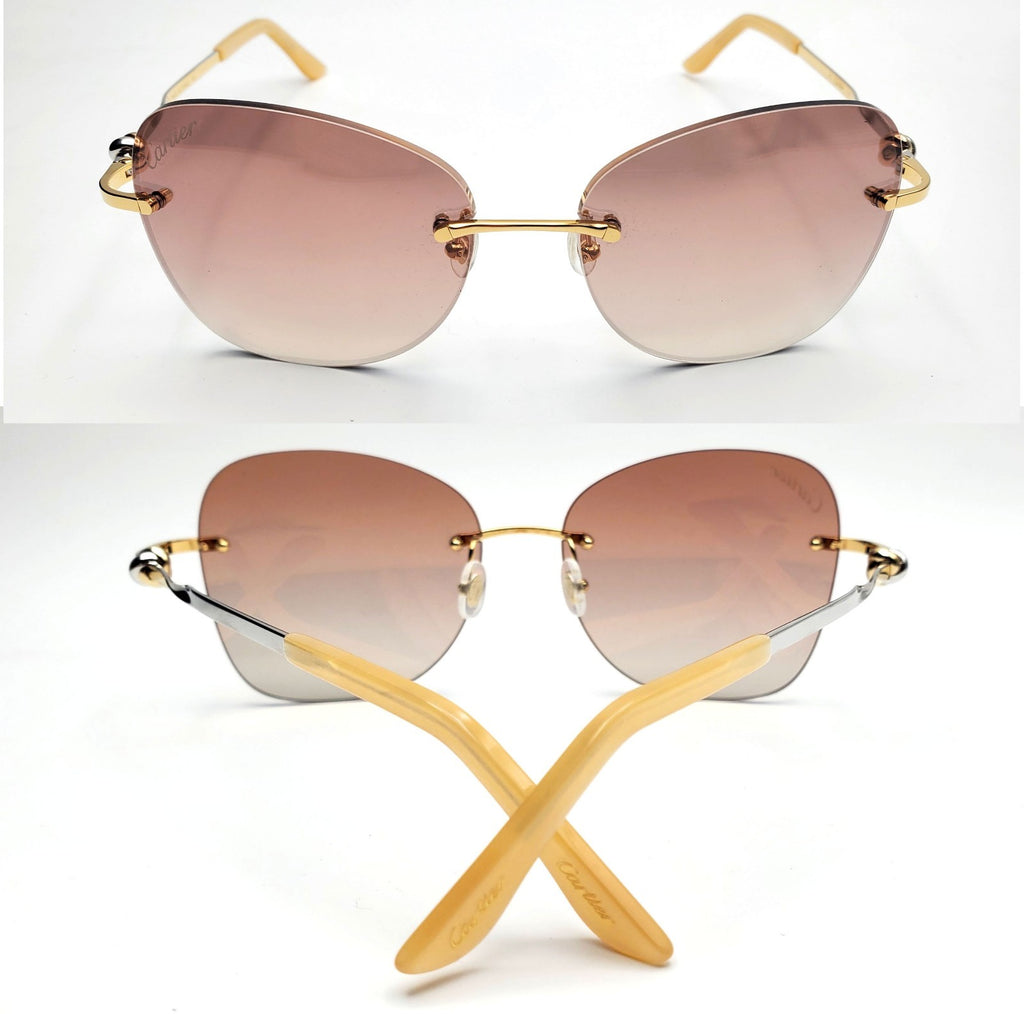 Authentic Cartier Gold Sunglasses CT00915S