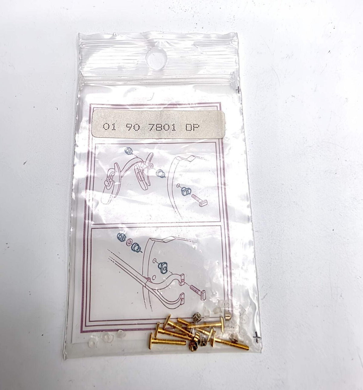 NEW! Auth Curved Rectangle Cartier Screws Full Set - Gold