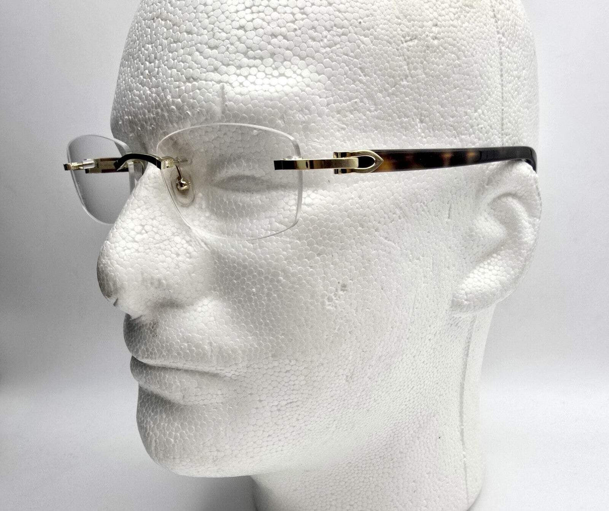 NEW! Cartier Glasses Canazei Tortoise/Gold CT0048O