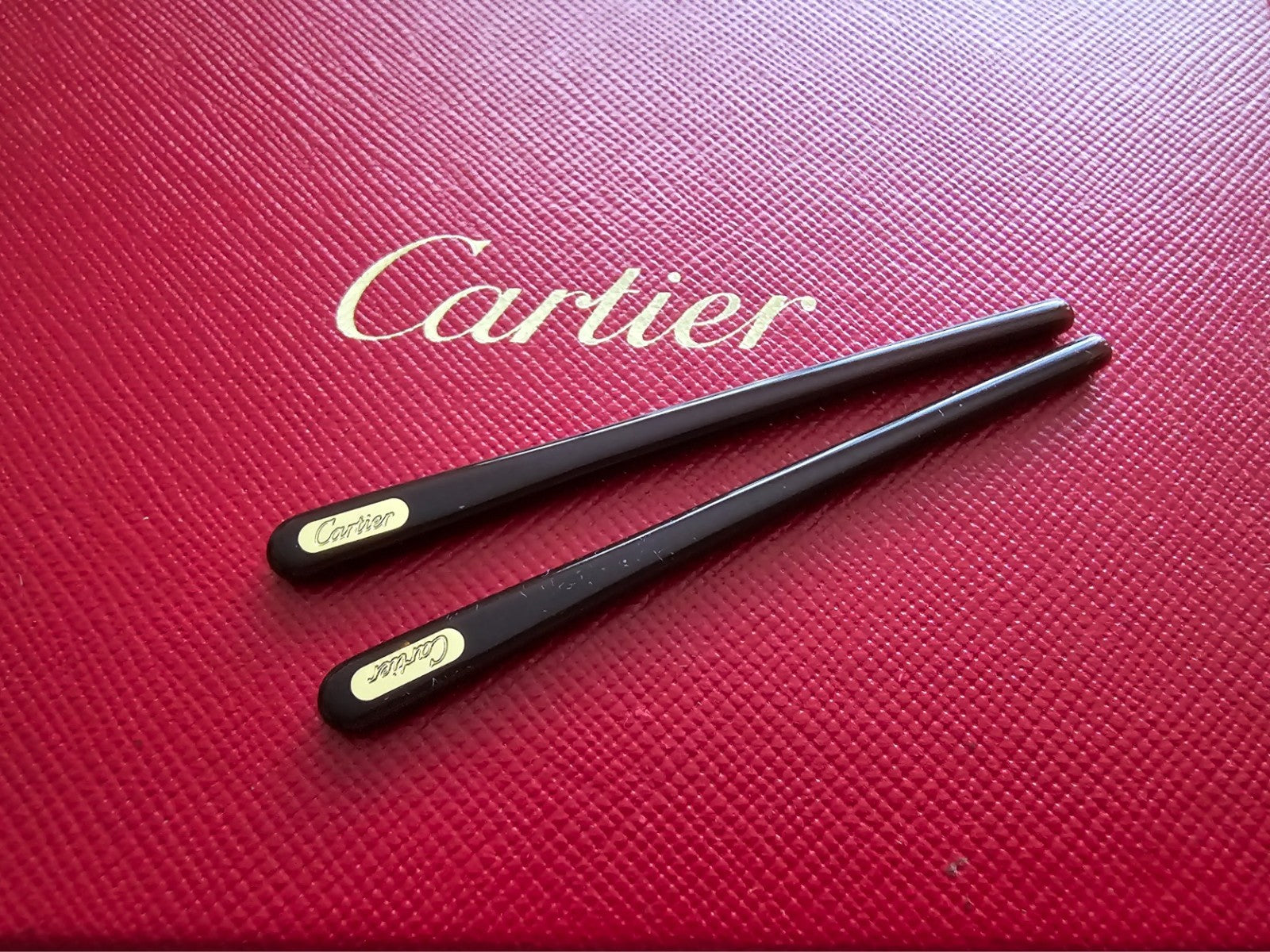 Authentic Cartier Gold/Black Temple Tips Replacement Parts for Cartier Glasses