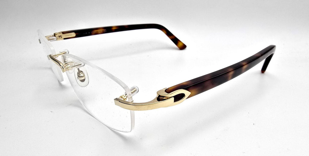 NEW! Cartier Glasses Canazei Tortoise/Gold CT0048O