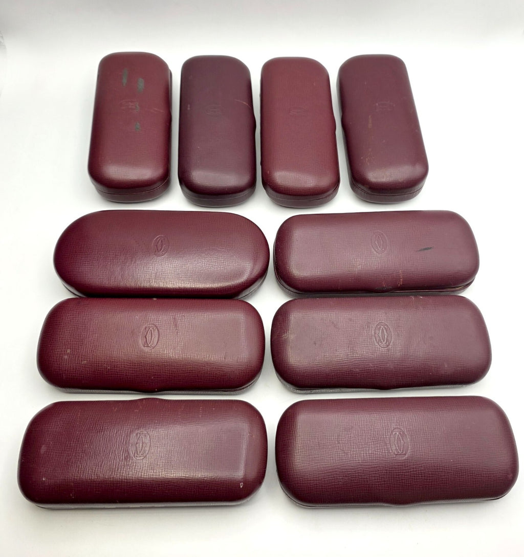 Vintage Cartier Hard Case Red Leather Eyeglasses CASE