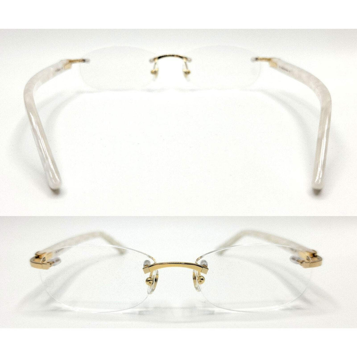 NEW! Cartier Pearl White Syracuse CT0056O Glasses