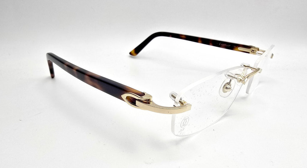 NEW! Cartier Glasses Canazei Tortoise/Gold CT0048O