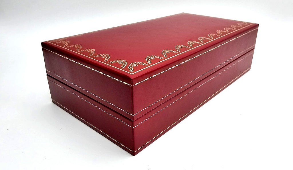 Authentic Cartier Glasses Red Hard Case CO712 6.7"×3.5"×2"