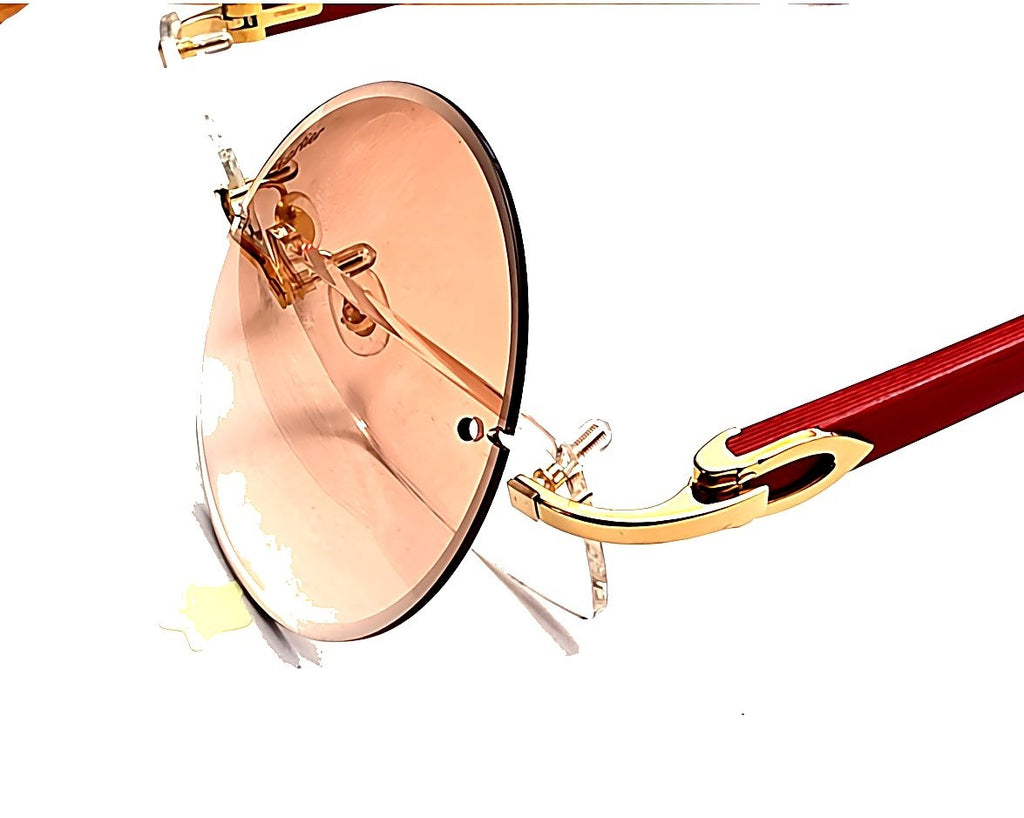 Authentic Cartier Rimless Replacement Lenses Signed Made in France