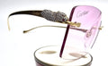 Cartier Rimless Custom Diamond Gold Sunglasses