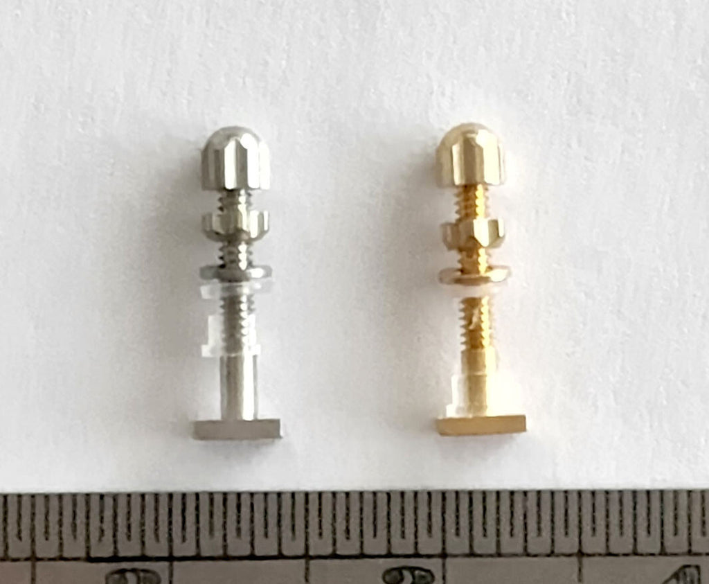 New Auth Cartier Square Screw Gold/Silver