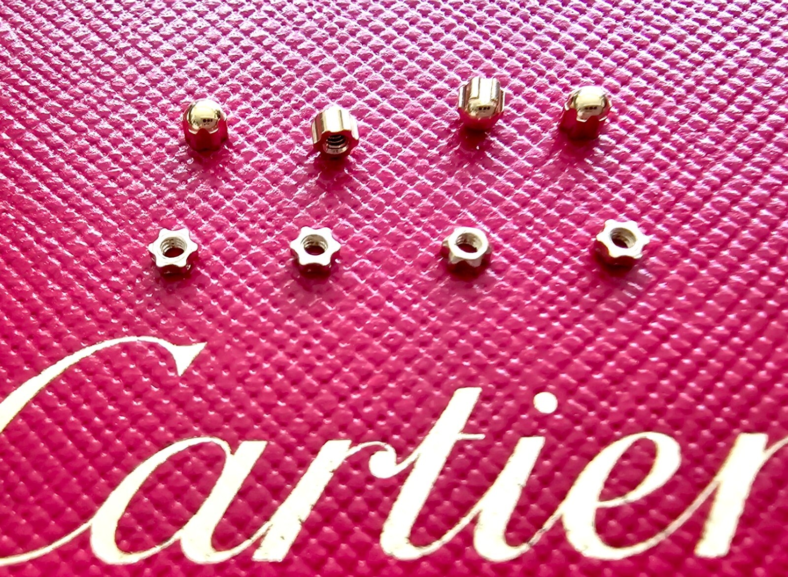 Auth Cartier Glasses Replacement Nuts/Caps - Gold/Silver + Free Washers