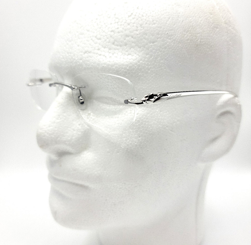 Authentic Cartier Silver Panthere Glasses CT00580