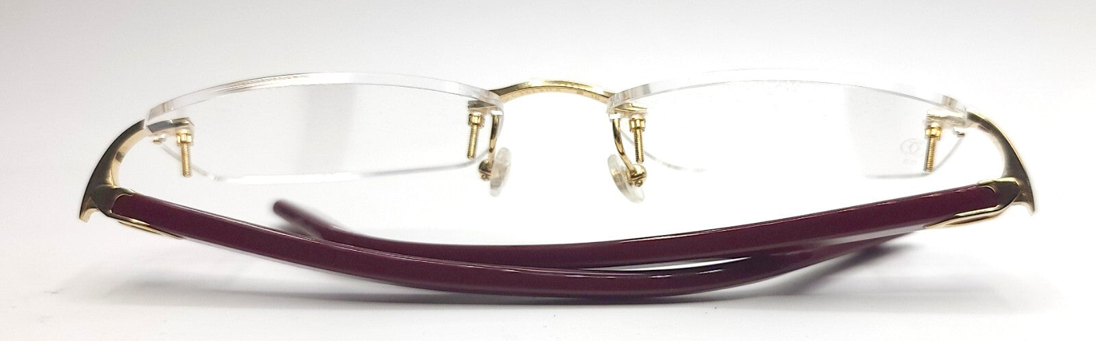 NEW! Cartier Glasses Canazei Burgundy /Gold CT0048O
