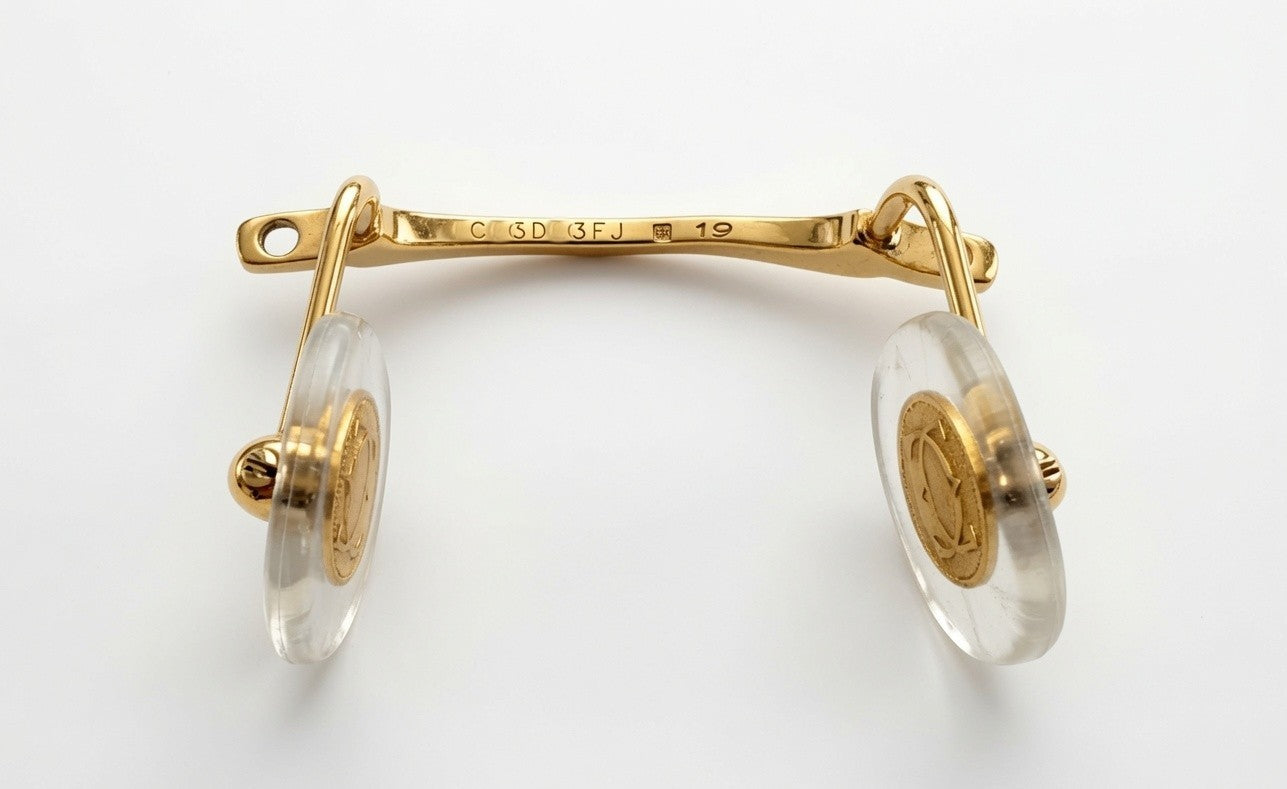 Authentic Cartier Glasses Parts Rimless Nose Bridge C Décor Panther Hinge