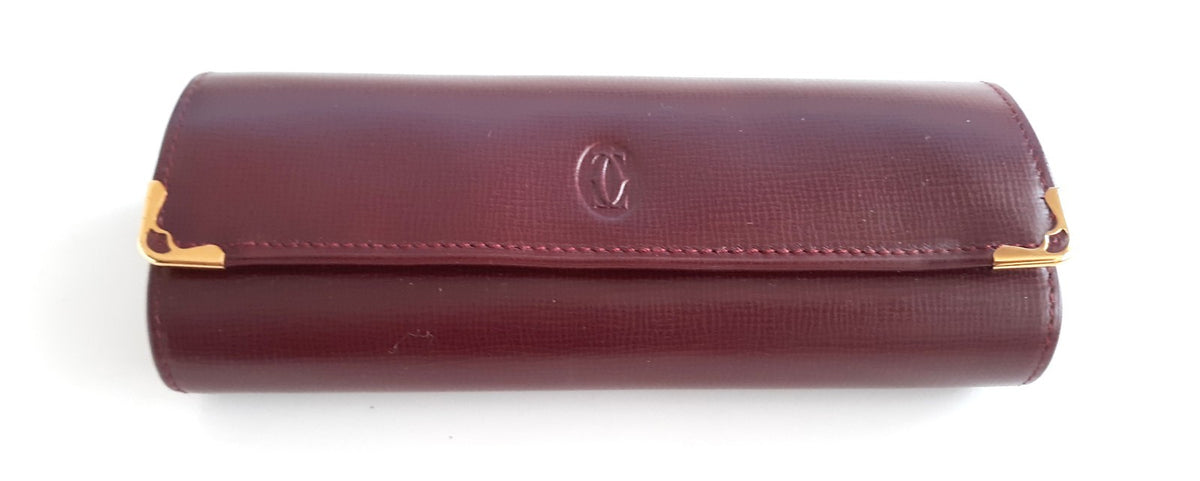 Vintage Cartier Hard Case Red Leather Eyeglasses CASE