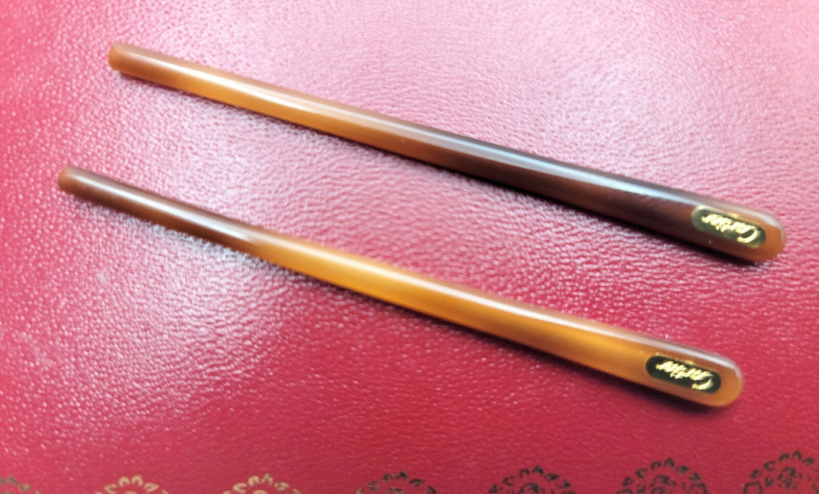 NEW! Authentic Cartier Eyeglasses Parts Tortoise Temple Ends
