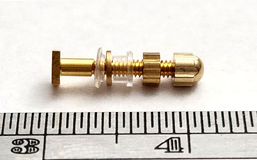 Authentic Cartier Square Screw Caps Gold w/ Washers for Eyeglasses Small