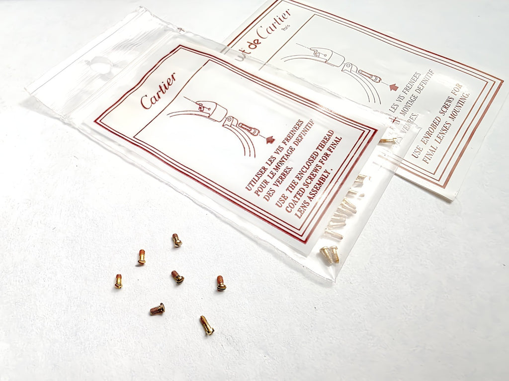 Authentic Cartier Vintage Eyeglasses Hinge Screw Gold/Silver - $39 each