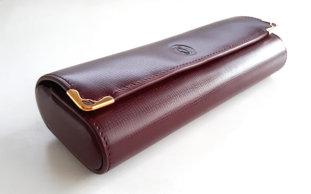 Vintage Cartier Hard Case Red Leather Eyeglasses CASE