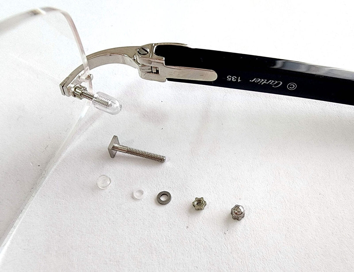 NEW! Curved Rectangle Cartier Screw 1xSet/$39 - Silver/Gold + Free Screwdriver