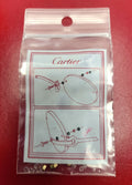 NEW! Auth Cartier Glasses Parts Caps and Bushing  - SILVER - Free Screw Driver