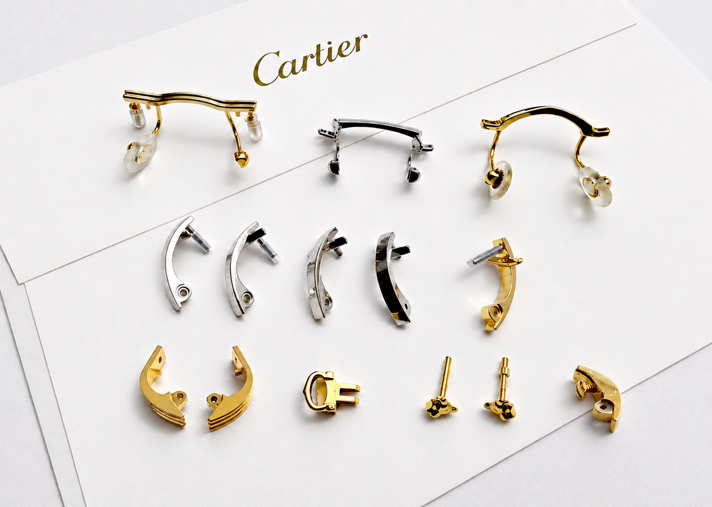 Authentic Cartier Glasses Parts Rimless Nose Bridge C Décor Panther Hinge