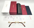 NEW Cartier CT0045O Bolon Gold Rimless Eyeglasses Frame Authentic Luxury