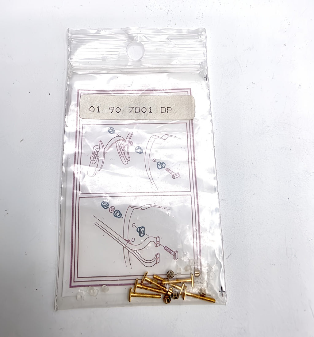 NEW! Auth Curved Rectangle Cartier Screws Full Set - Gold