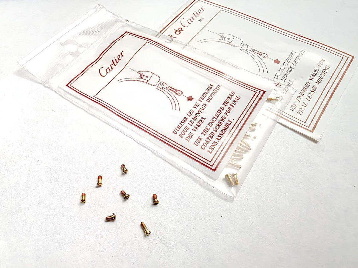 Authentic Cartier Vintage Eyeglasses Hinge Screw Gold/Silver - $39 each