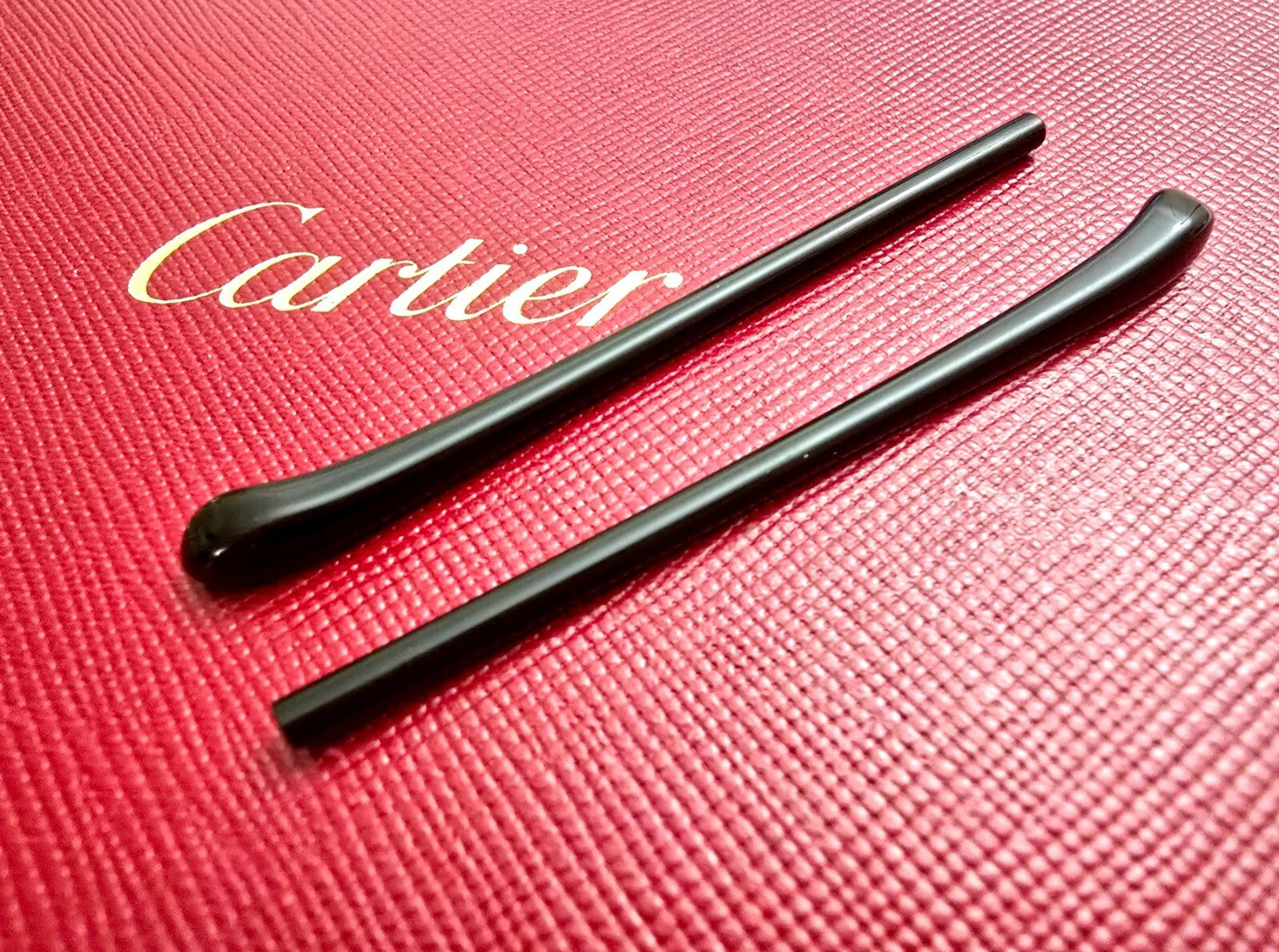 Genuine Cartier Temple Tips Replacement Ends A B C Black New Pair