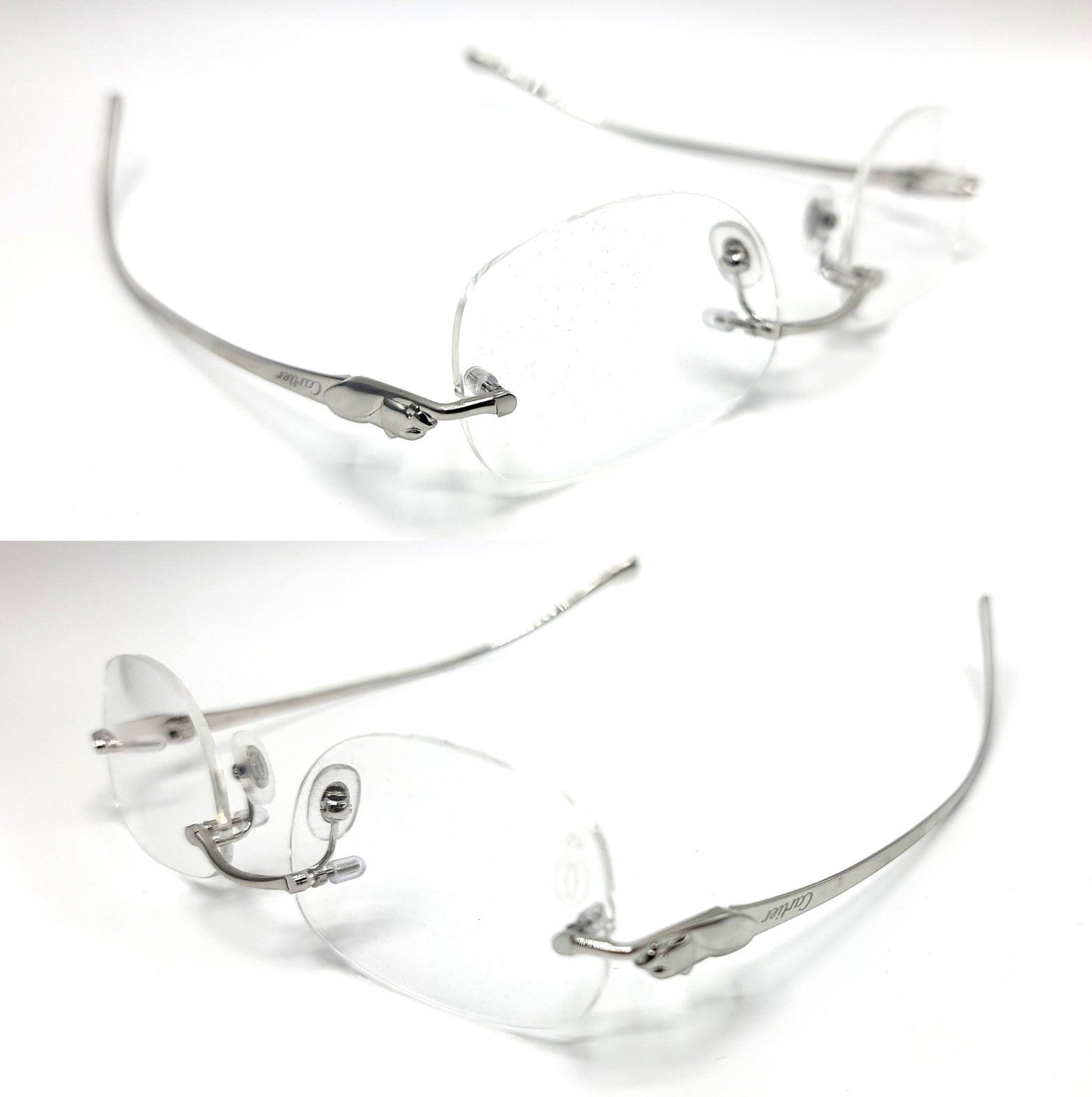 Authentic Cartier Silver Panthere Glasses CT00580