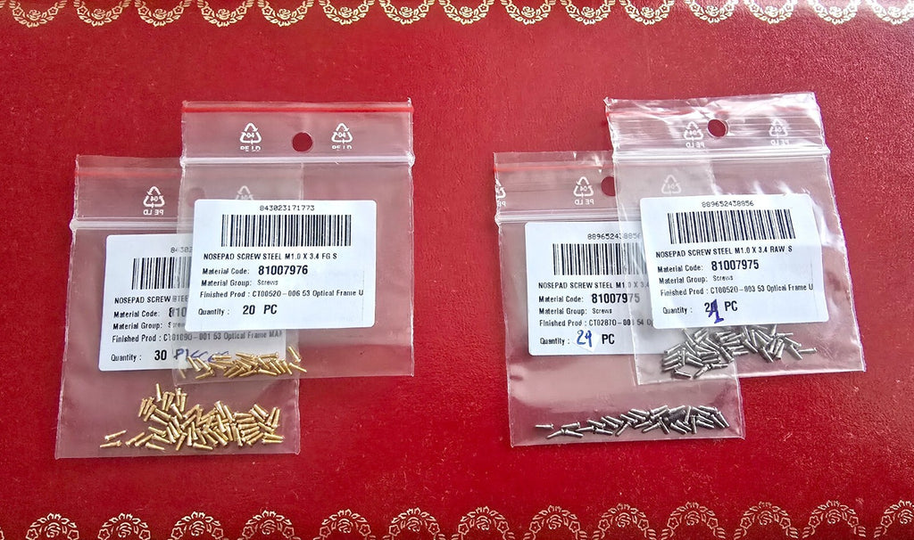 New Authentic Cartier Nose Pad Screws Replacement Gold Silver + Free Screwdriver
