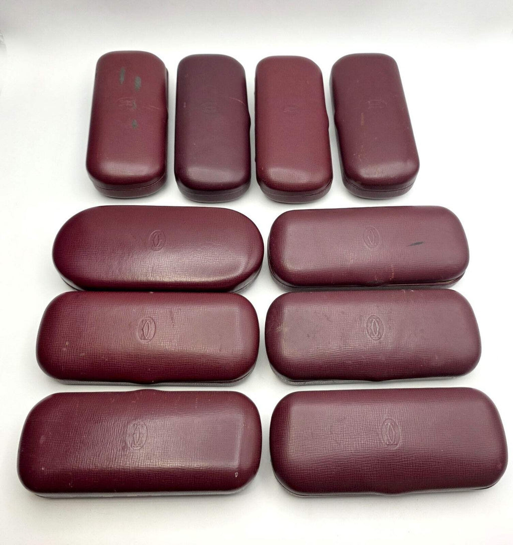 Vintage Cartier Hard Case Red Leather Eyeglasses CASE