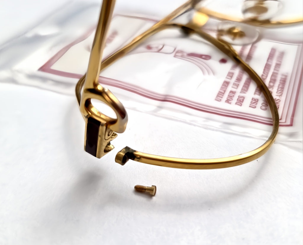 Authentic Cartier Vintage Eyeglasses Hinge Screw Gold/Silver - $39 each