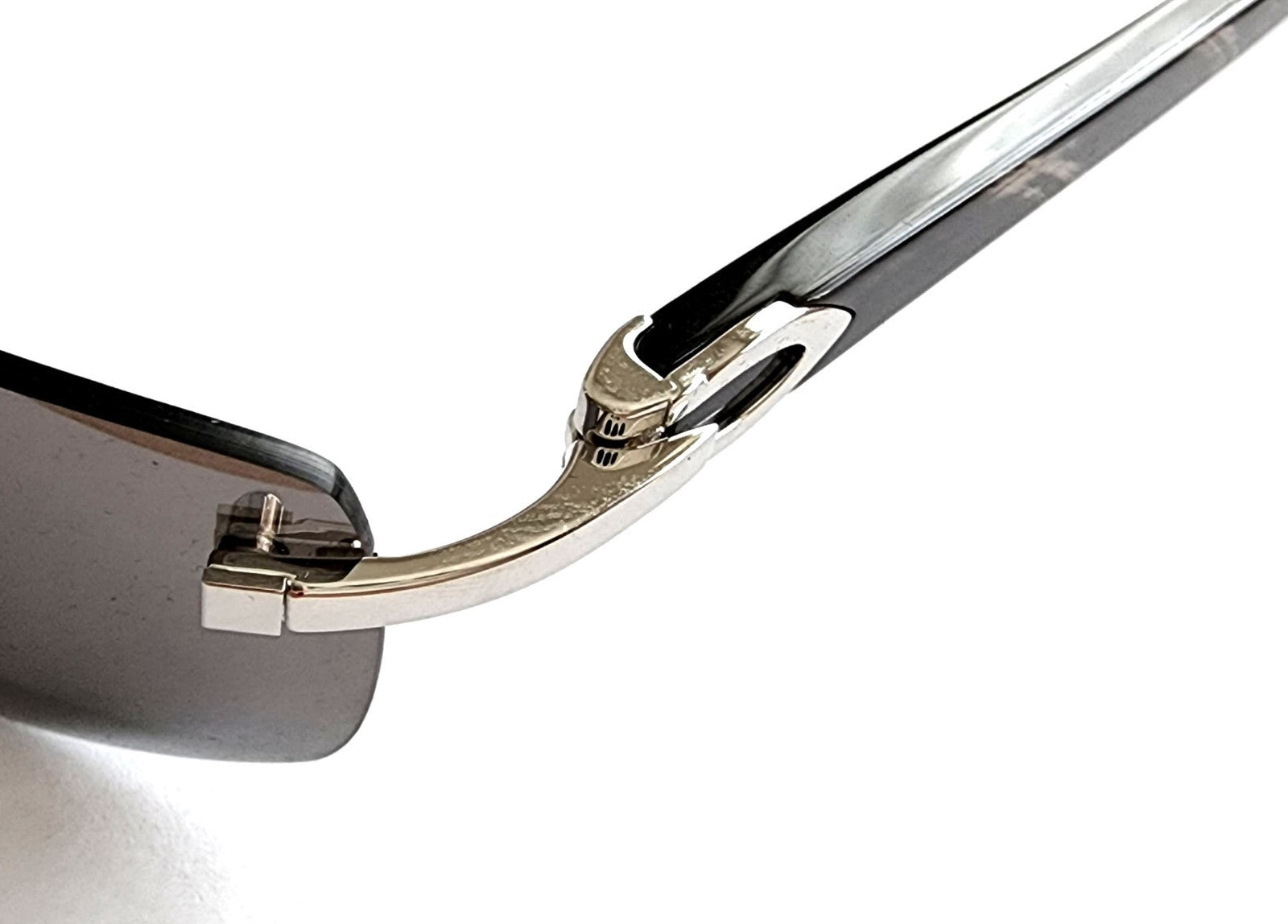 New Auth Cartier Square Screw Gold/Silver