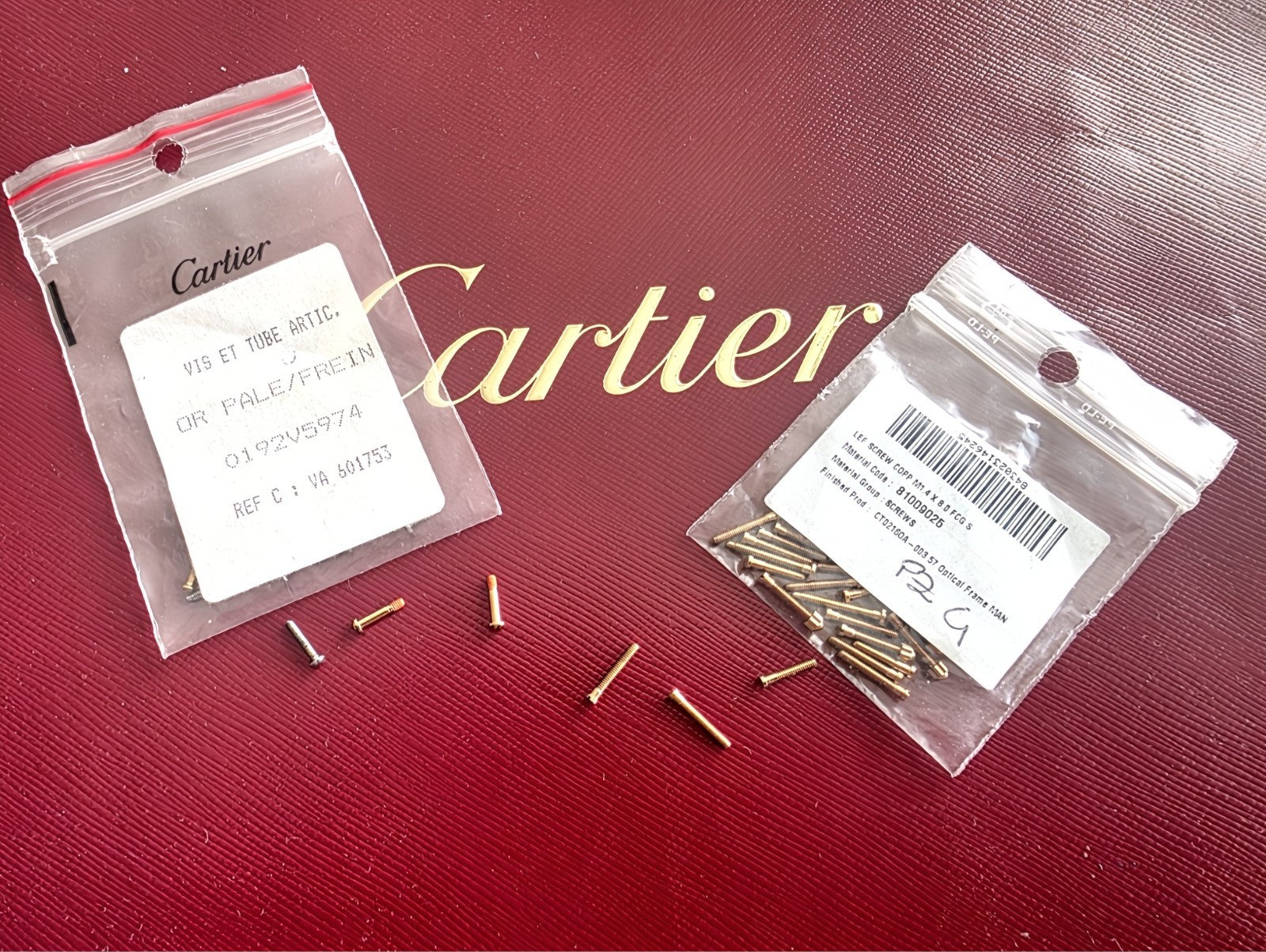 NEW! Auth Cartier Replacement/Spare Parts Screws - Free silicone caps & washers